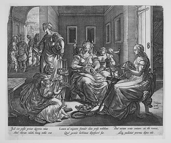 Lucretia and Her Women Spinning