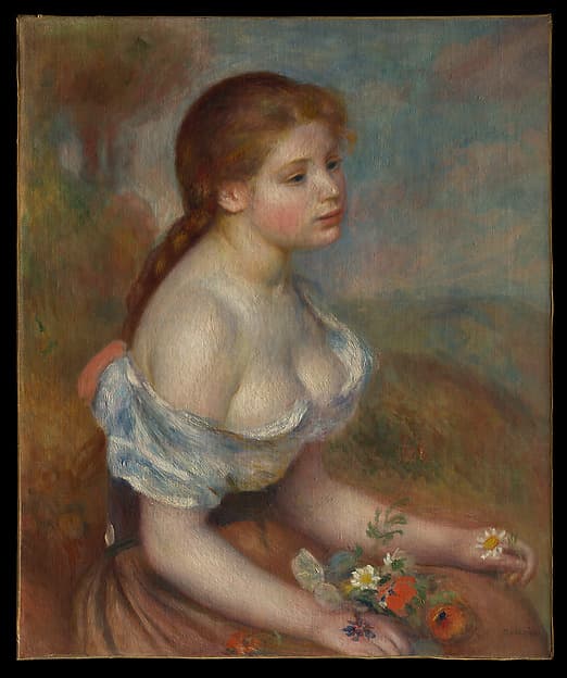 A Young Girl with Daisies