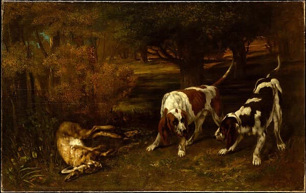 Hunting Dogs with Dead Hare