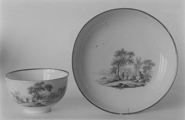 Teabowl and saucer