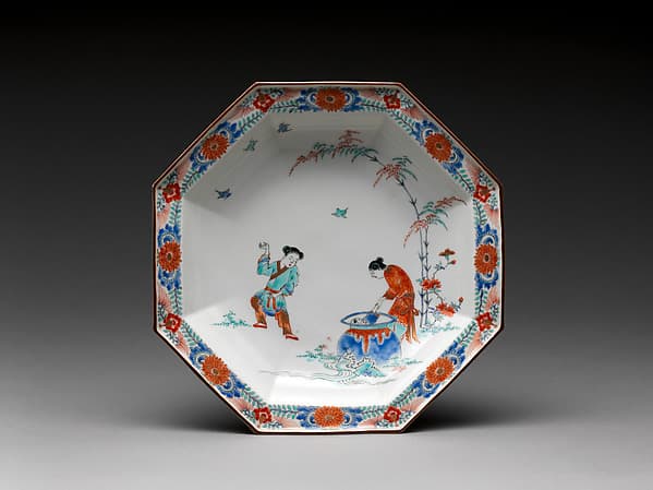 Dish with the Chinese story of Sima Guang