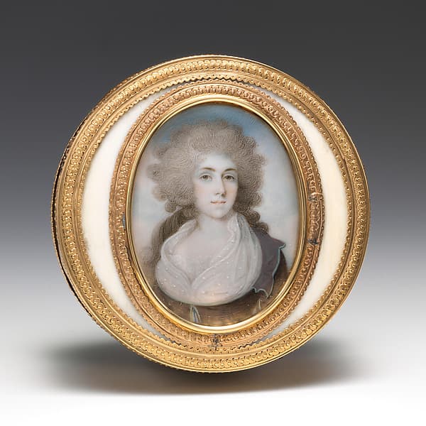 Box with portrait of a woman