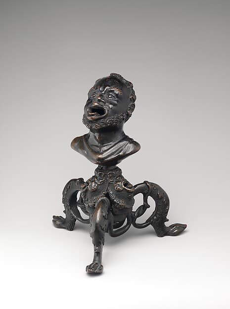 Oil lamp based on the form of an African’s head