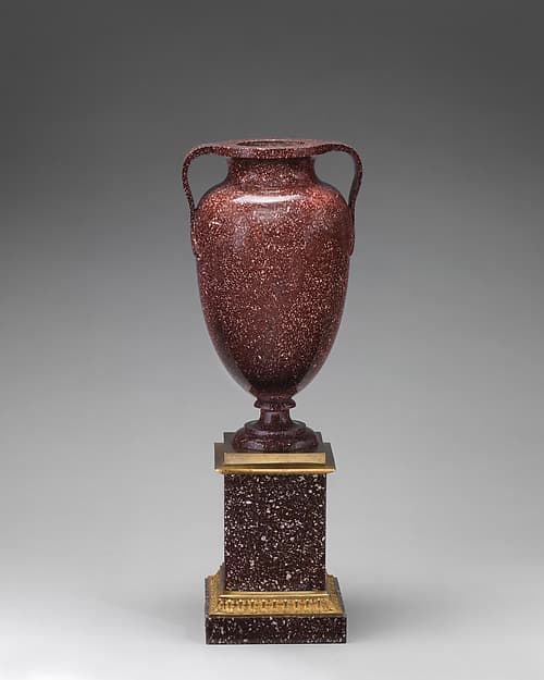 Urn on square base (one of a pair)