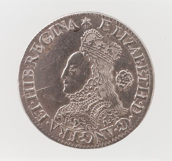 Elizabeth I sixpence coin