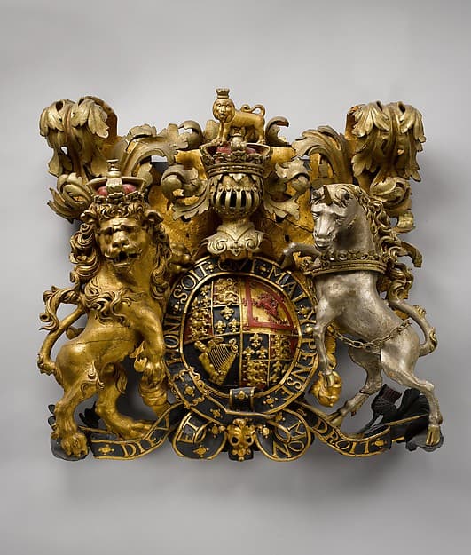 Armorial panel with Stuart coat of arms