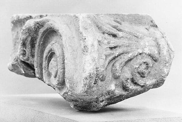 Marble fragment of an Ionic column capital