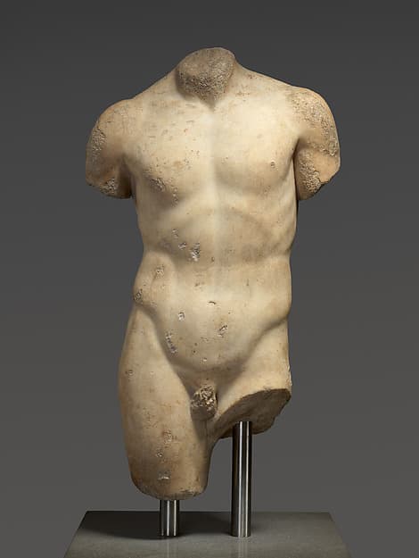 Marble torso of a youth
