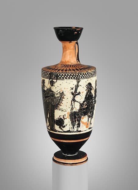 Terracotta lekythos (oil flask)