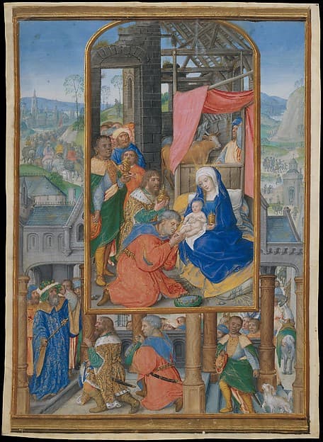 Manuscript Illumination with Adoration of the Magi