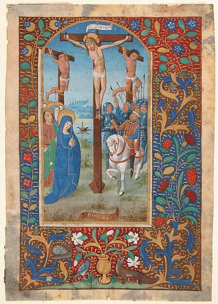 Manuscript Leaf with the Crucifixion, from a Book of Hours