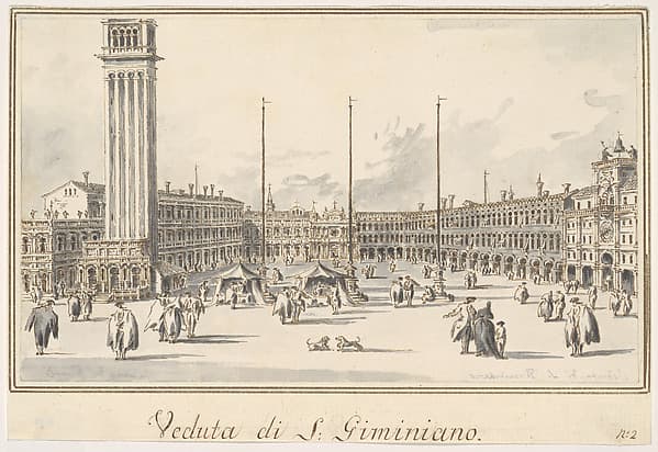 Piazza San Marco, Looking toward the Church of San Gemignano