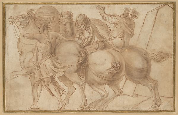 Frieze with Three Horsemen