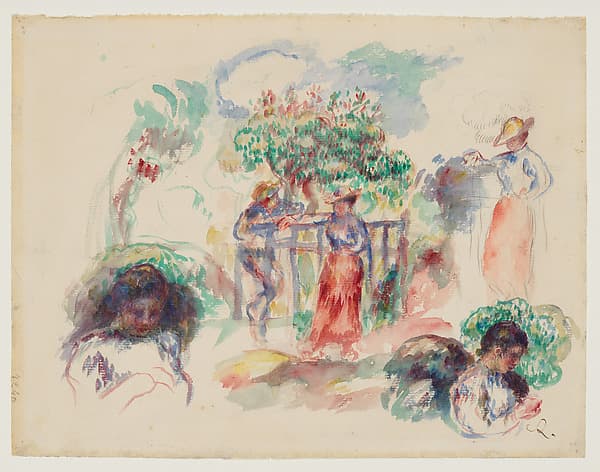 Figures under a Tree