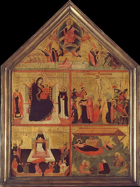 The Last Judgment; The Virgin and Child with a Bishop-Saint and Saint Peter Martyr; The Crucifixion; The Glorification of Saint Thomas Aquinas; The Nativity